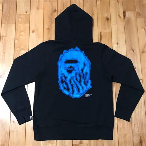 burn marks on bape hoodie.